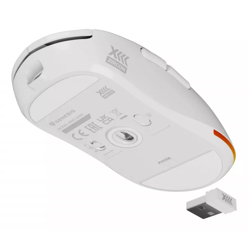 GENESIS Zircon XIII mouse Gaming Ambidextrous RF Wireless + USB Type-C Optical 26000 DPI