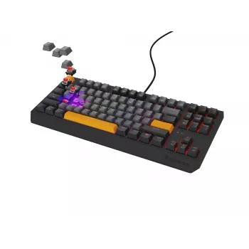 GENESIS Thor 230 TKL keyboard Gaming USB + RF Wireless + Bluetooth QWERTY Black, Grey, Orange