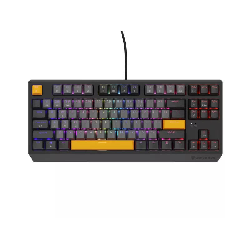 GENESIS Thor 230 TKL keyboard Gaming USB + RF Wireless + Bluetooth QWERTY Black, Grey, Orange
