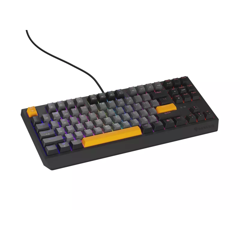 GENESIS Thor 230 TKL keyboard Gaming USB + RF Wireless + Bluetooth QWERTY Black, Grey, Orange