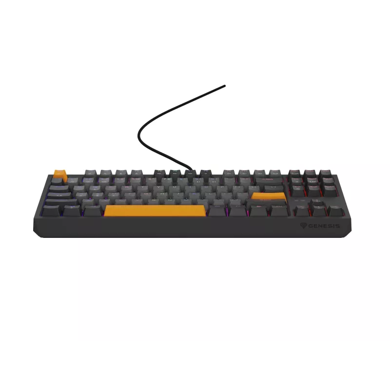 GENESIS Thor 230 TKL keyboard Gaming USB + RF Wireless + Bluetooth QWERTY Black, Grey, Orange