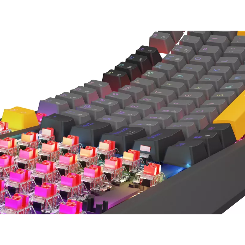 GENESIS Thor 230 TKL keyboard Gaming USB + RF Wireless + Bluetooth QWERTY Black, Grey, Orange