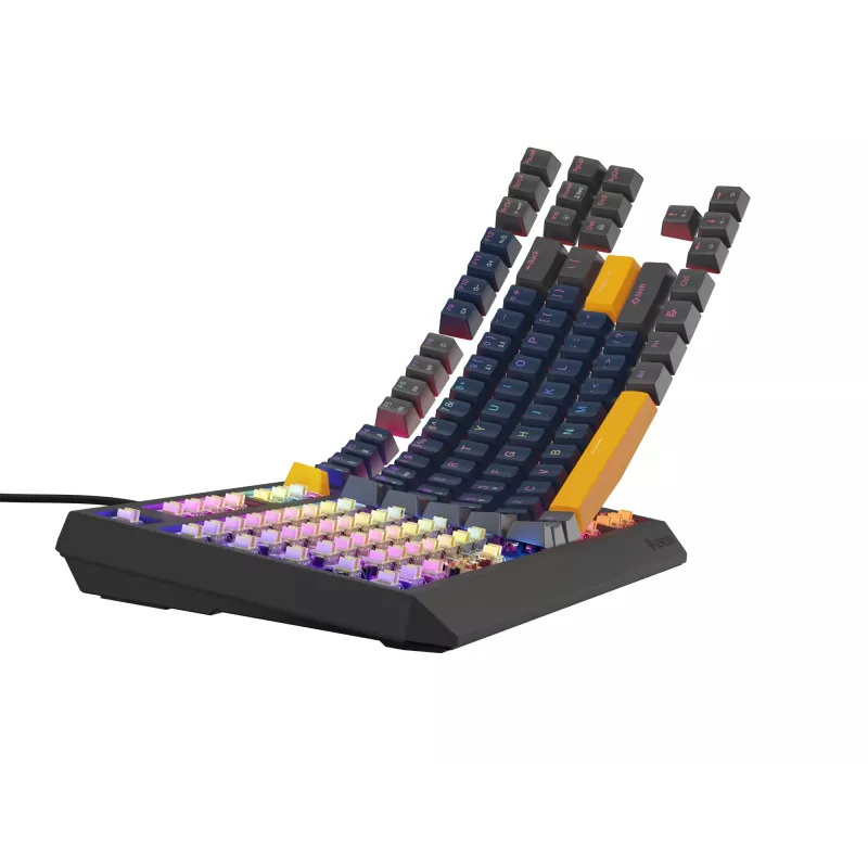 GENESIS THOR 230 TKL keyboard Gaming USB + RF Wireless + Bluetooth QWERTY Black, Blue, Grey, Orange