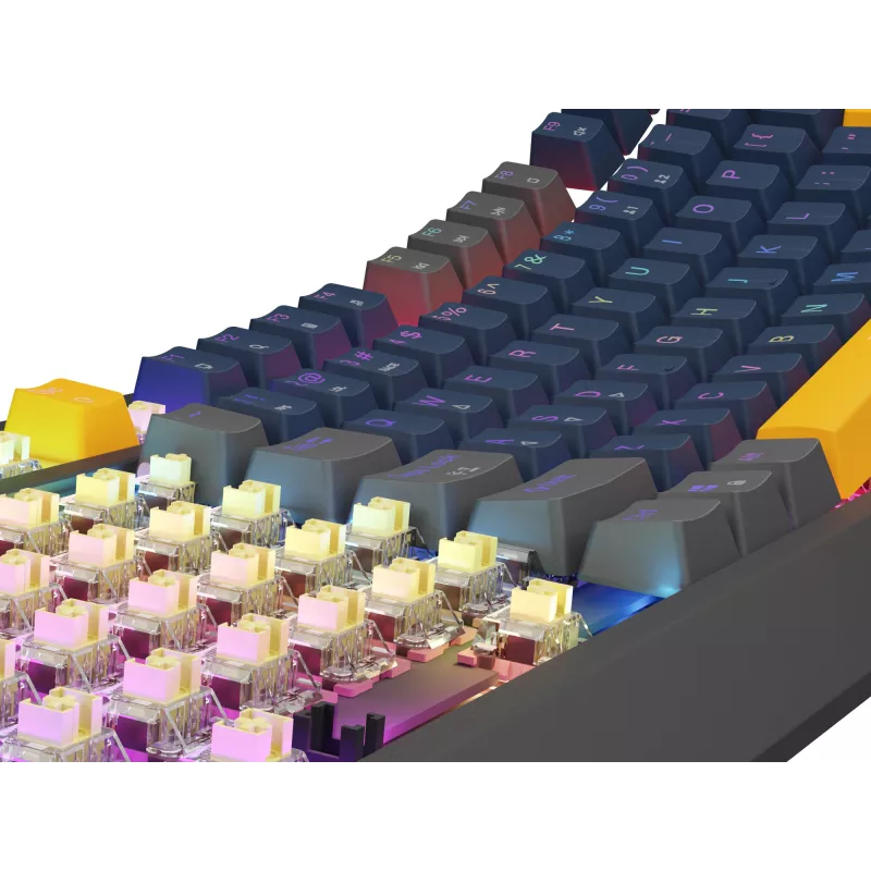 GENESIS THOR 230 TKL keyboard Gaming USB + RF Wireless + Bluetooth QWERTY Black, Blue, Grey, Orange