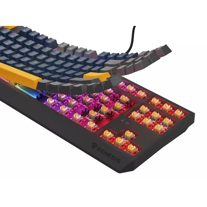 GENESIS THOR 230 TKL keyboard Gaming USB + RF Wireless + Bluetooth QWERTY Black, Blue, Grey, Orange