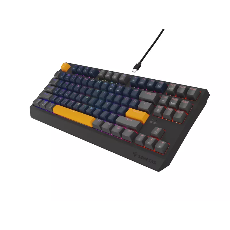 GENESIS THOR 230 TKL keyboard Gaming USB + RF Wireless + Bluetooth QWERTY Black, Blue, Grey, Orange