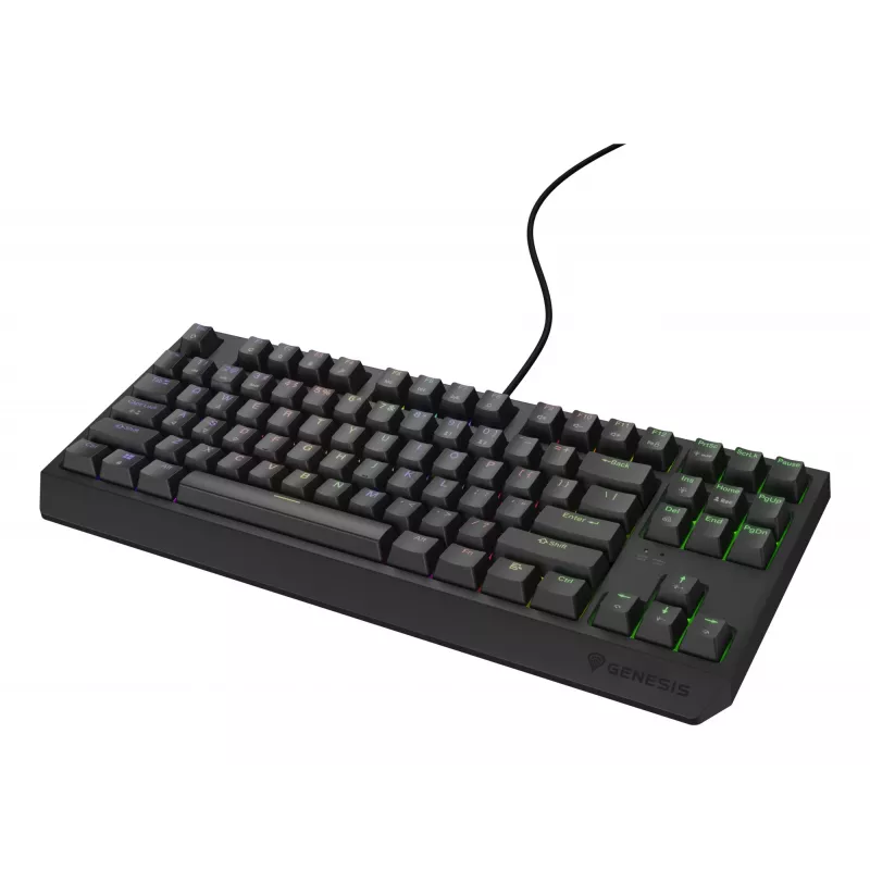 Mechanical gaming keyboard Genesis Thor 230 TKL — Tenkeyless, US QWERTY, Outemu Brown switches, RGB, 1000 Hz, USB