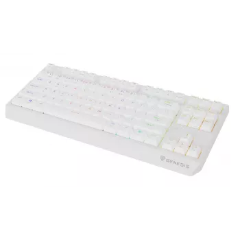 Tenkeyless gaming keyboard GENESIS Thor 230 TKL — USB, RF Wireless, Bluetooth, QWERTY, White