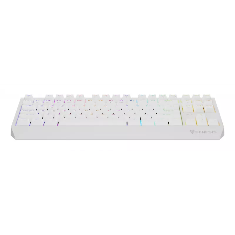 Tenkeyless gaming keyboard GENESIS Thor 230 TKL — USB, RF Wireless, Bluetooth, QWERTY, White