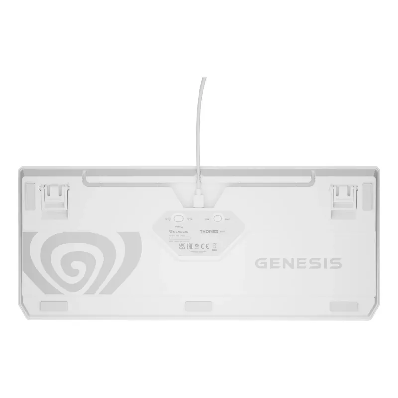 Tenkeyless gaming keyboard GENESIS Thor 230 TKL — USB, RF Wireless, Bluetooth, QWERTY, White