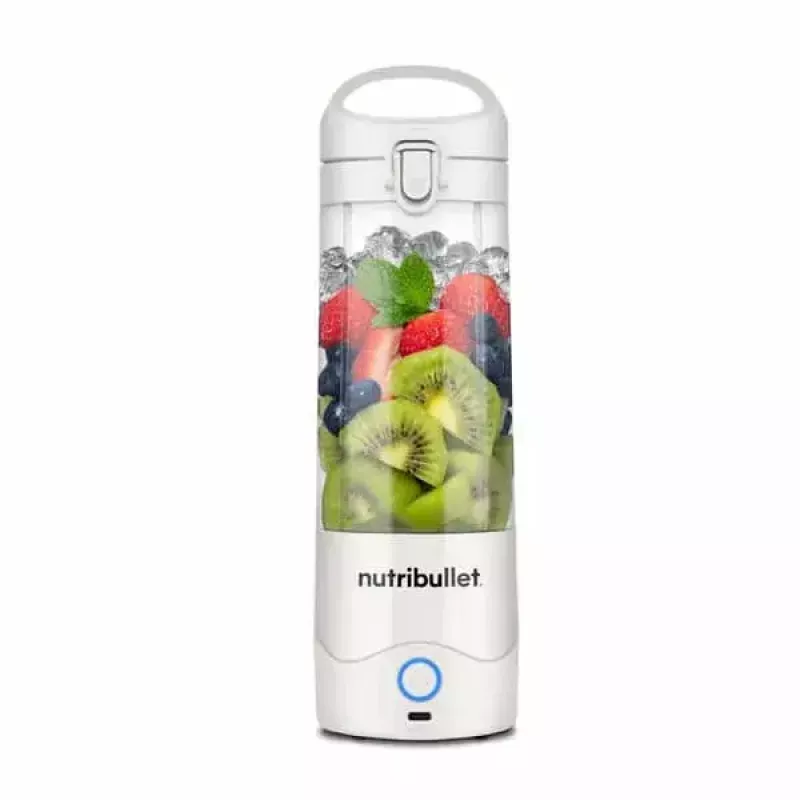 Sport blender NUTRIBULLET Portable 0.475 L White with Tritan bowl and stainless steel blades, battery-powered