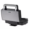 Sandwich maker Adler AD 3073 — 2-sandwich, 1400 W, silver/black, removable plates, vertical storage