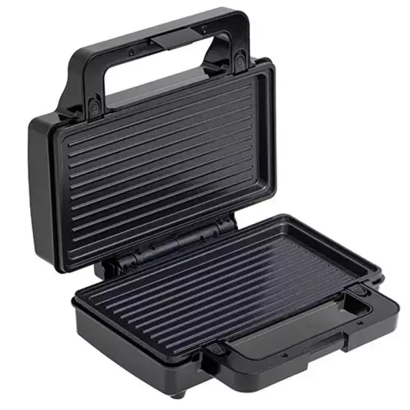 Sandwich maker Adler AD 3073 — 2-sandwich, 1400 W, silver/black, removable plates, vertical storage