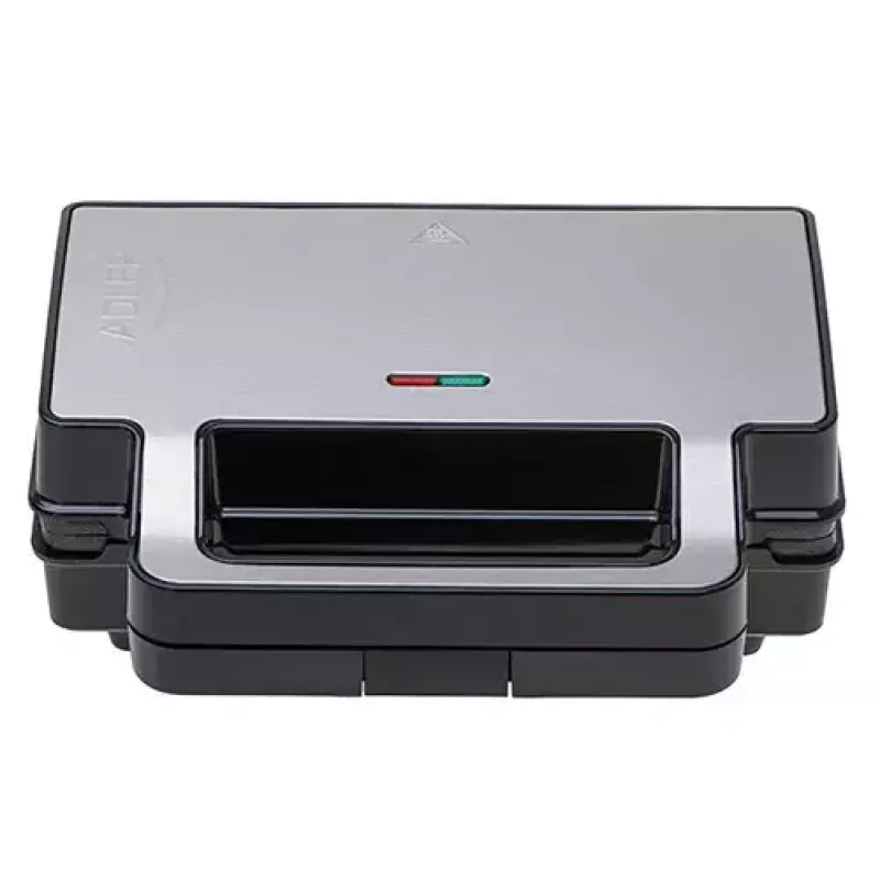 Sandwich maker Adler AD 3073 — 2-sandwich, 1400 W, silver/black, removable plates, vertical storage