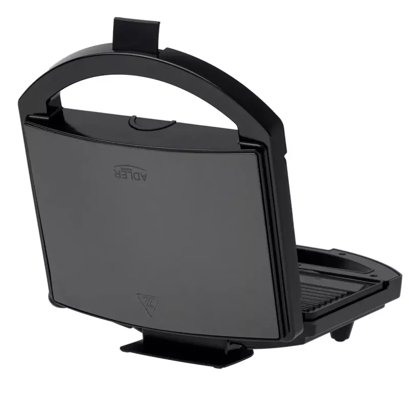 Sandwich maker Adler AD 3069 — compact countertop sandwich press, 750 W, 2 sandwiches, black