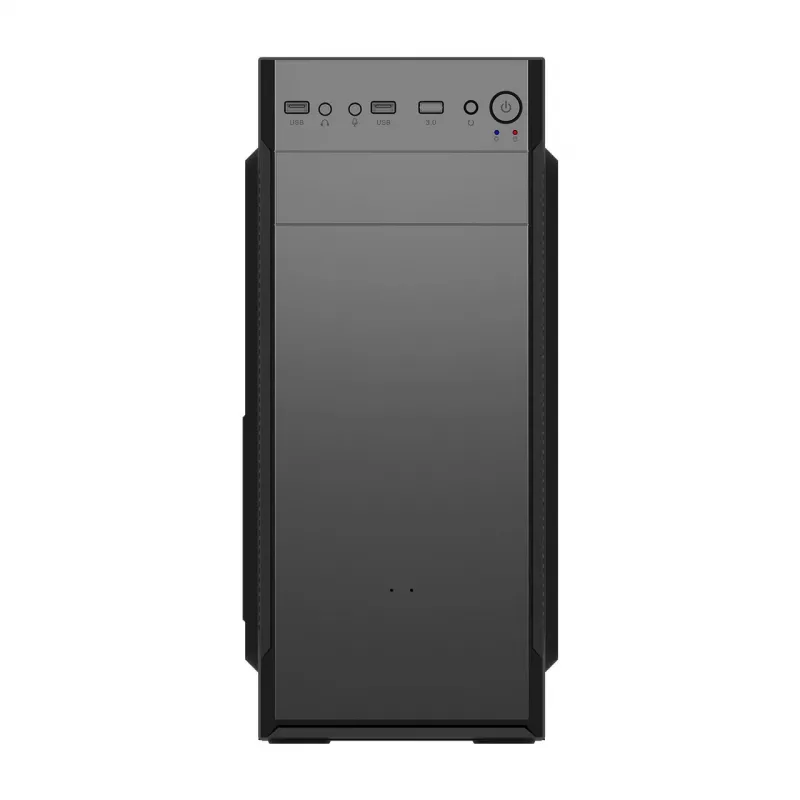 PC Case FSP CMT160 Midi Tower Black — supports ATX/µATX/ITX, 1×3.5 inch + 2×2.5 inch bays, 1×5.25 inch, USB 3.2 Gen1 Type-A, 173×370×410 mm