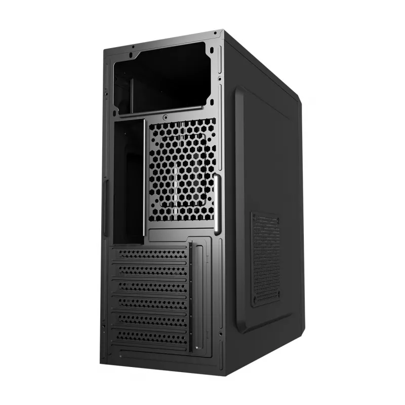 PC Case FSP CMT160 Midi Tower Black — supports ATX/µATX/ITX, 1×3.5 inch + 2×2.5 inch bays, 1×5.25 inch, USB 3.2 Gen1 Type-A, 173×370×410 mm