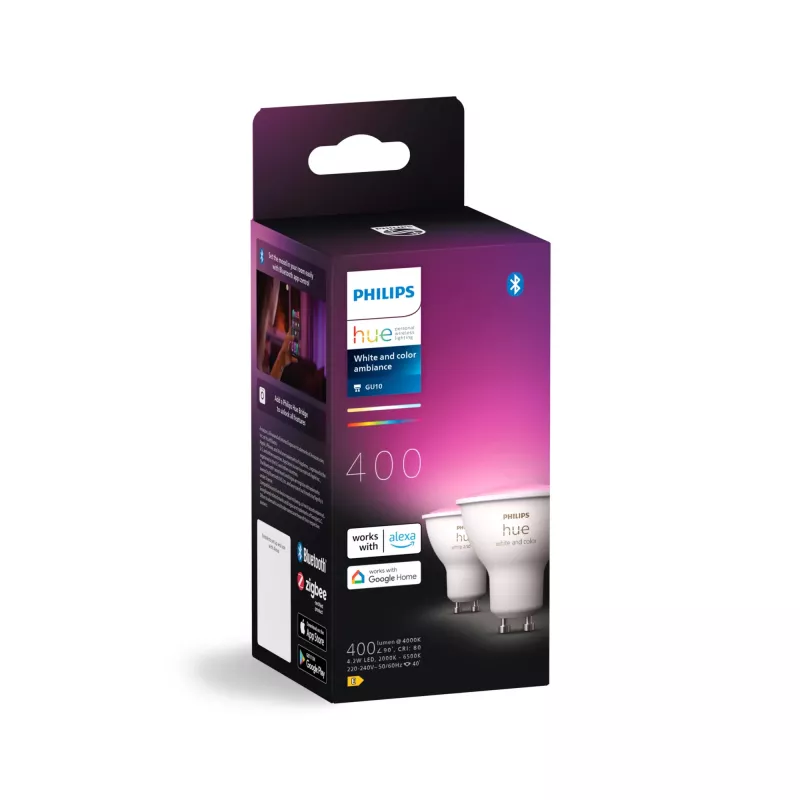 Philips Hue White and colour ambience GU10 – smart spotlight – (2-pack)