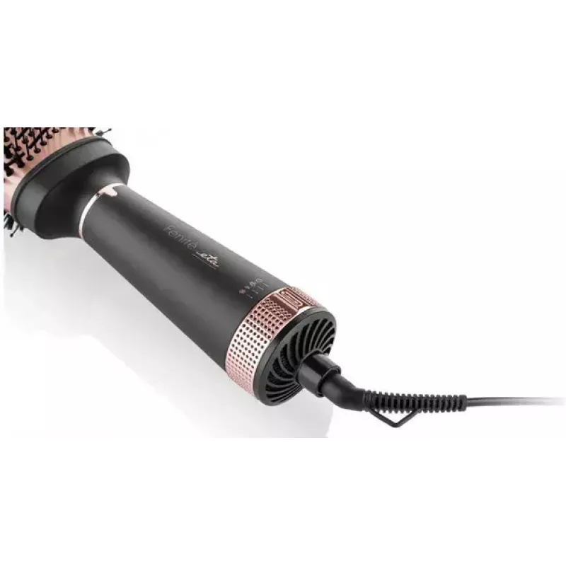 Hot air brush ETA Fenité Airflow 1300 W, ceramic barrel, 3 heat levels, 1.7 m cord, Black/Rose