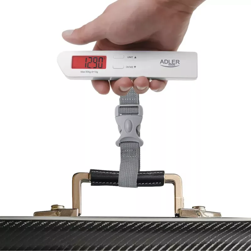 Luggage scale Adler AD 8191, maximum 50 kg, accuracy 10 g, grey