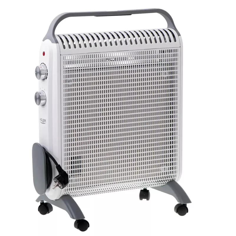 Convector electric space heater Adler AD 7750, 2000 W, 2 power levels, IP24, white