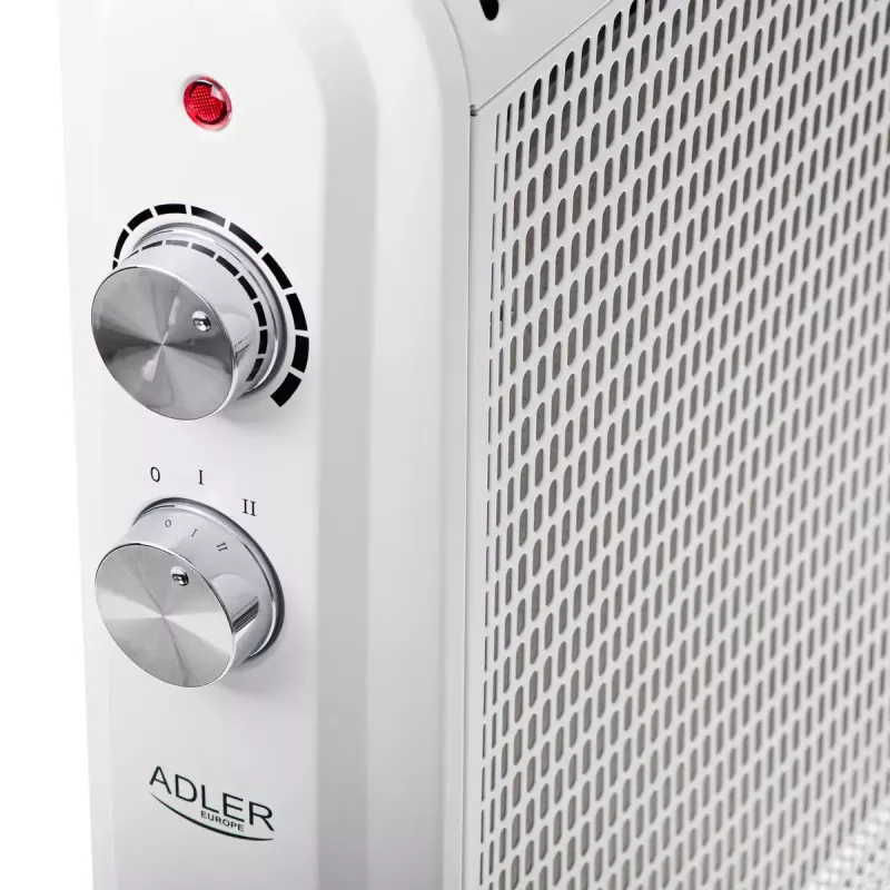 Convector electric space heater Adler AD 7750, 2000 W, 2 power levels, IP24, white