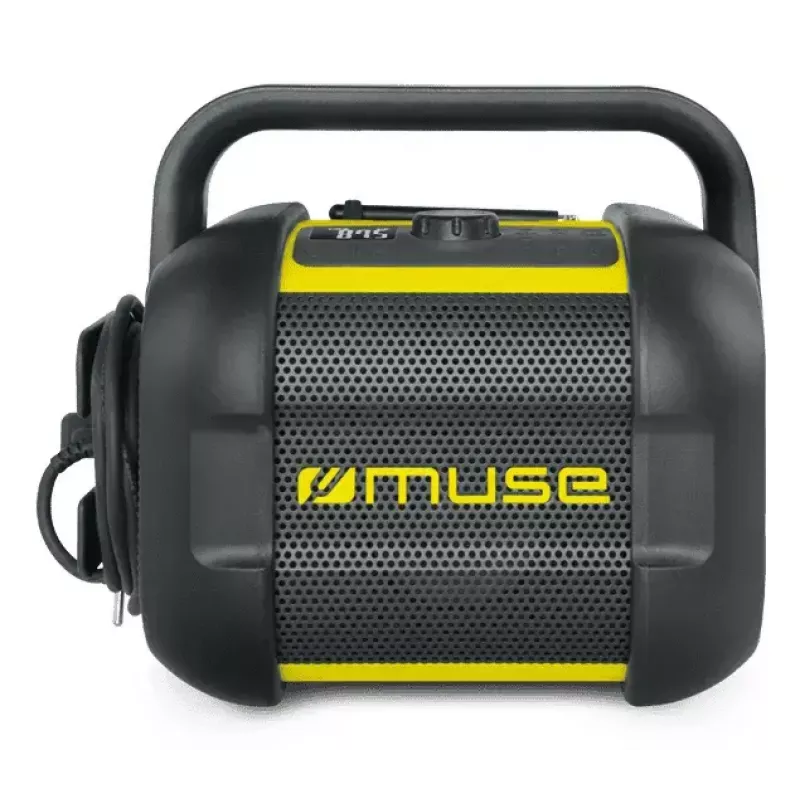Worksite Radio Muse M-968 BTY — Analog FM, 40 W RMS, Bluetooth 10 m, Dustproof/Shockproof, Black/Yellow