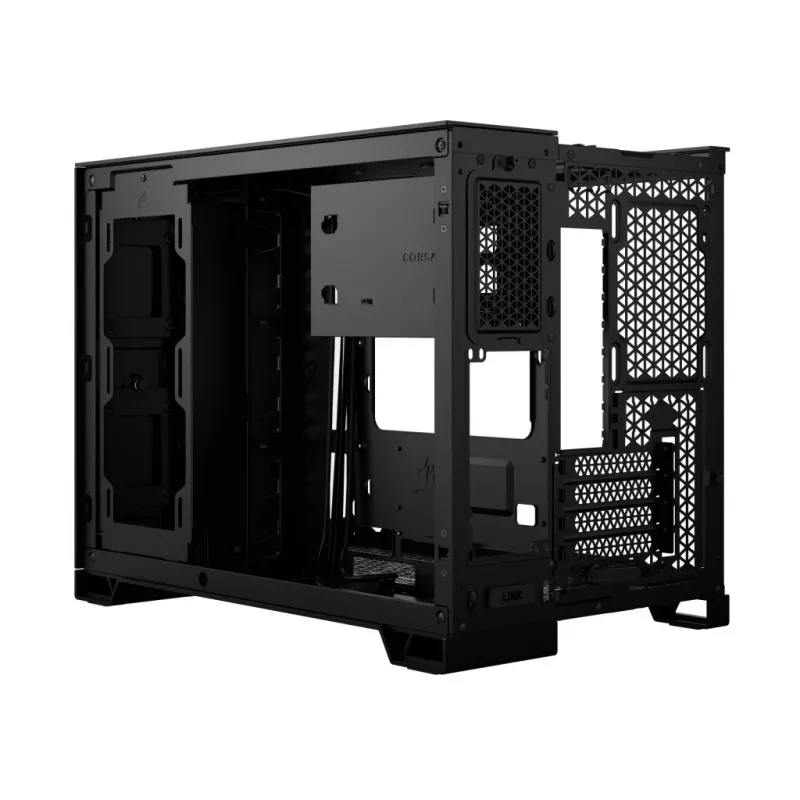 PC case CORSAIR 2500D AIRFLOW Midi Tower Black — ATX/Micro ATX, front 280mm radiator support, USB-A x2, USB-C x1
