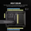 PC case CORSAIR 2500D AIRFLOW Midi Tower Black — ATX/Micro ATX, front 280mm radiator support, USB-A x2, USB-C x1
