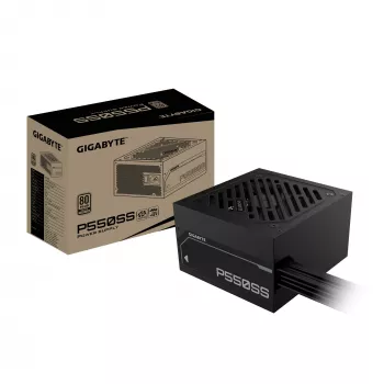 GIGABYTE P550SS Power Supply - PCIe 5.0, 80 PLUS Silver, 120mm Fan, ATX 3.0 compatible, EU Plug