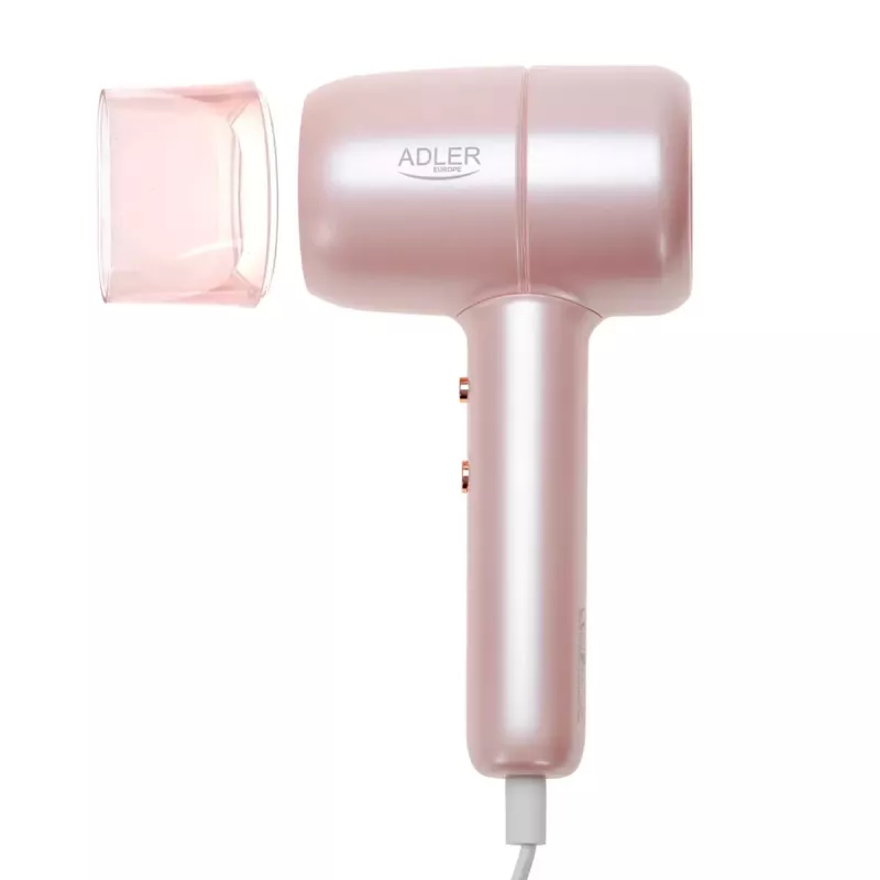 Adler AD 2279p hair dryer, 1800 W, ionic, 2 temperature settings, pink