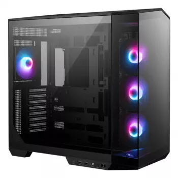 PC case MSI MAG PANO 100R PZ Midi Tower Black, tempered glass, supports ATX/microATX, 482×290×519 mm