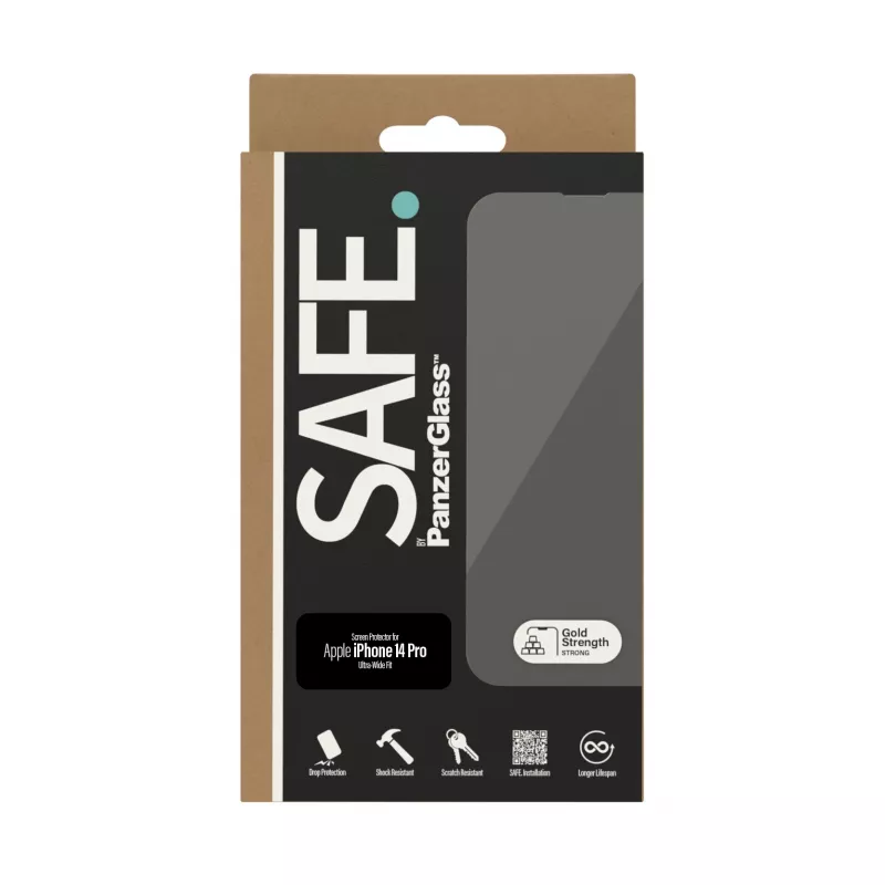 Screen Protector PanzerGlass SAFE. by ® Apple iPhone 14 Pro Ultra-Wide Fit Scratch Shock Resistant