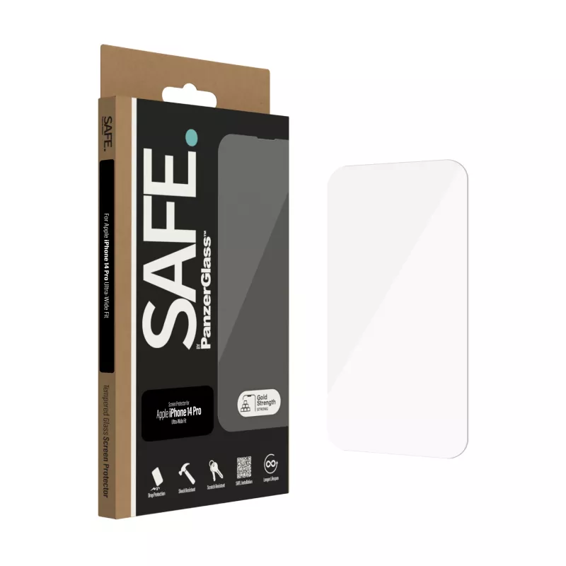 Screen Protector PanzerGlass SAFE. by ® Apple iPhone 14 Pro Ultra-Wide Fit Scratch Shock Resistant