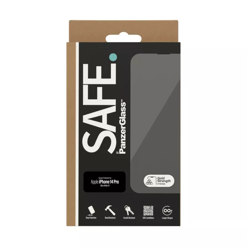 Screen Protector PanzerGlass SAFE. by ® Apple iPhone 14 Pro Ultra-Wide Fit Scratch Shock Resistant