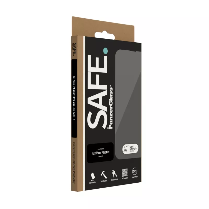 Screen Protector PanzerGlass SAFE. by ® Apple iPhone 14 Pro Max Ultra-Wide Fit Scratch Shock Resistant