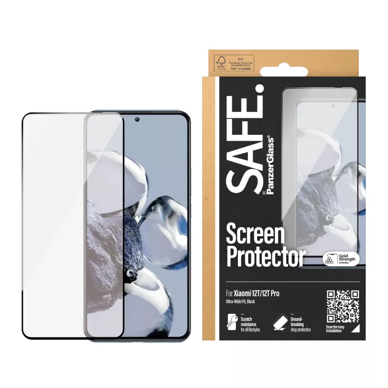 Screen Protector PanzerGlass SAFE for Xiaomi 12T 12T Pro Scratch Shock Resistant