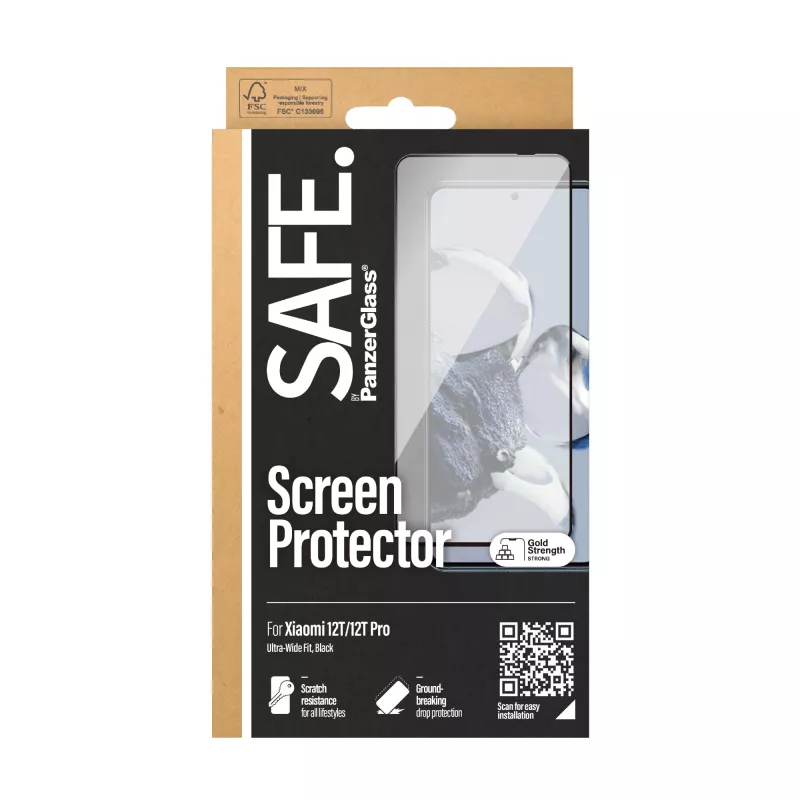 Screen Protector PanzerGlass SAFE for Xiaomi 12T 12T Pro Scratch Shock Resistant