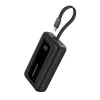 Anker Zolo 10000mAh portable battery, 30W ultra-fast charging, integrated USB-C cable, black