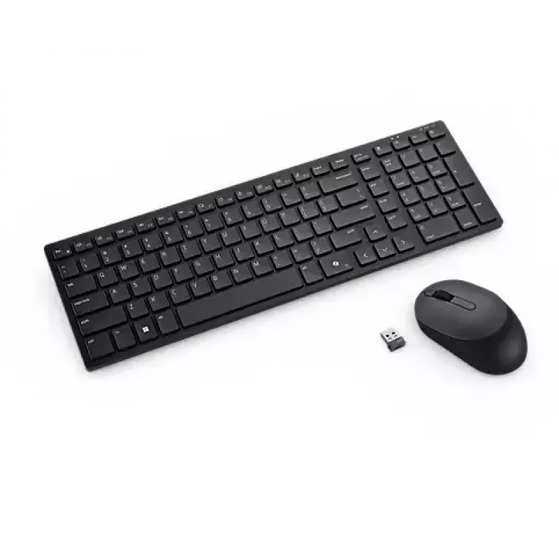 DELL KM555 Silent Keyboard Mouse Included Universal RF Wireless + Bluetooth QWERTY US International Black