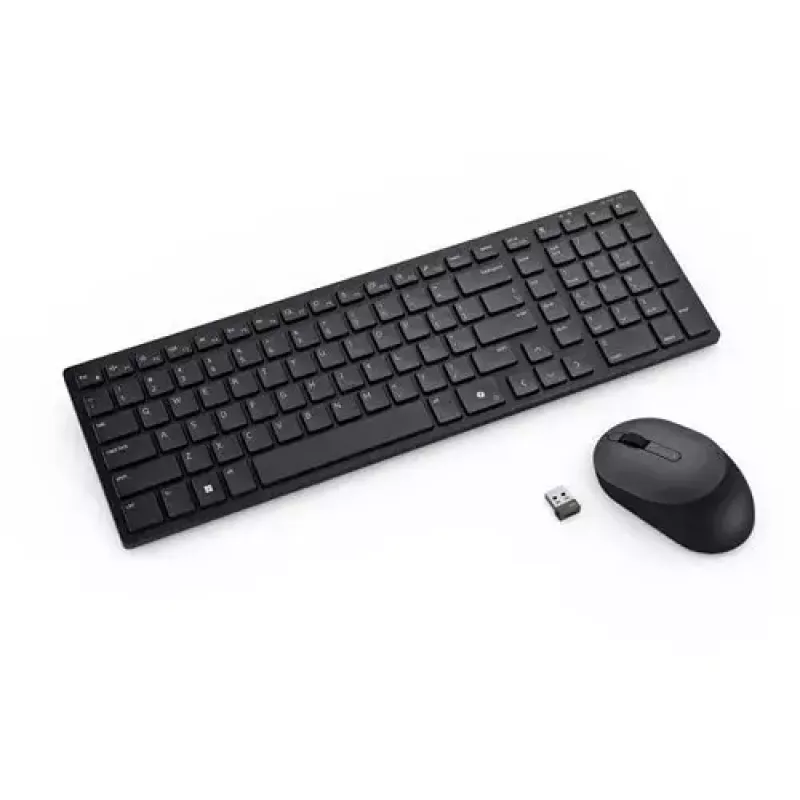 DELL KM555 Silent Keyboard Mouse Included Universal RF Wireless + Bluetooth QWERTY US International Black