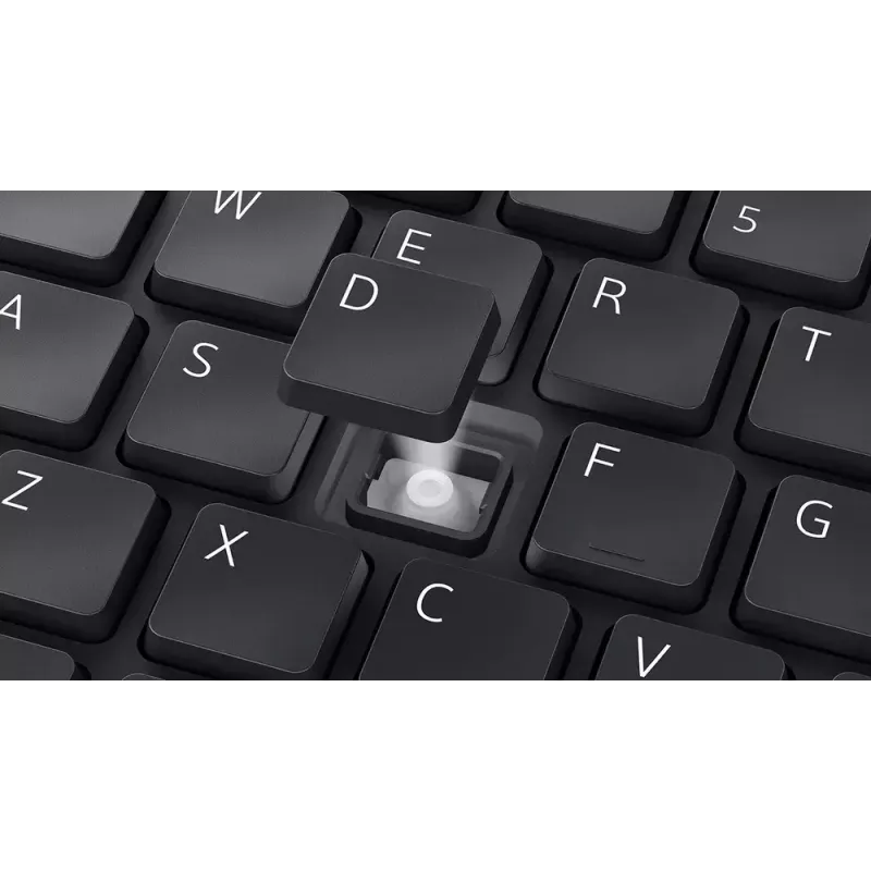DELL KM555 Silent Keyboard Mouse Included Universal RF Wireless + Bluetooth QWERTY US International Black