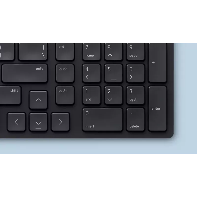 DELL KM555 Silent Keyboard Mouse Included Universal RF Wireless + Bluetooth QWERTY US International Black