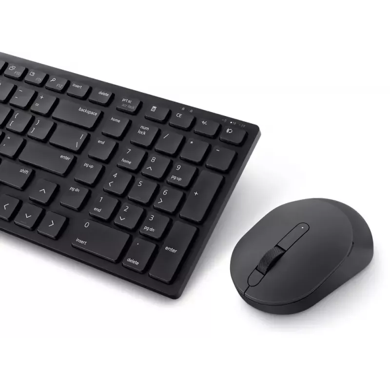 DELL KM555 Silent Keyboard Mouse Included Universal RF Wireless + Bluetooth QWERTY US International Black