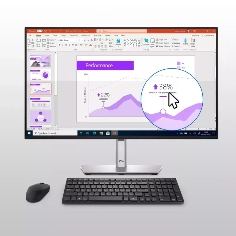 DELL KM555 Silent Keyboard Mouse Included Universal RF Wireless + Bluetooth QWERTY US International Black