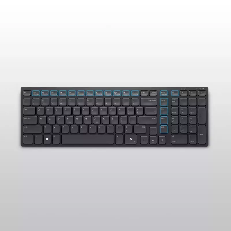 DELL KM555 Silent Keyboard Mouse Included Universal RF Wireless + Bluetooth QWERTY US International Black