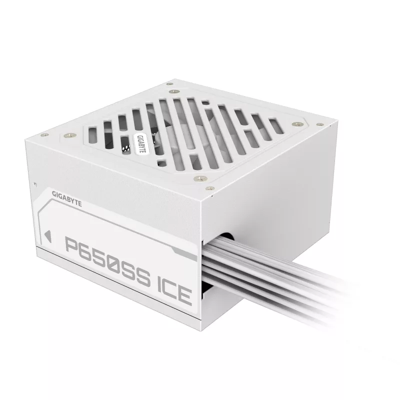 GIGABYTE P650SS ICE Power Supply - PCIe 5.0, 80 PLUS Silver, 120mm Fan, ATX 3.0 compatible, EU Plug