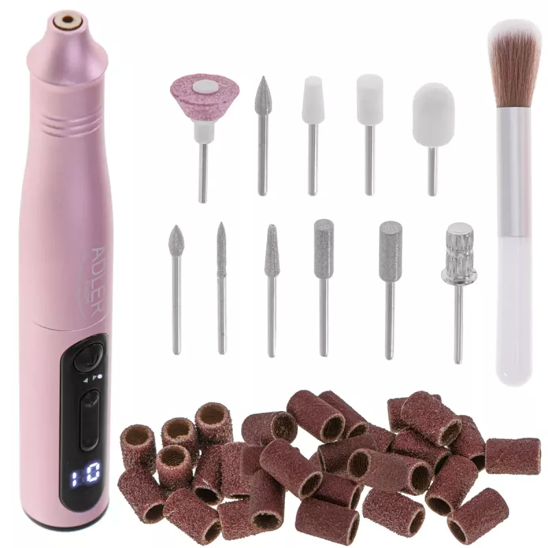 Manicure and pedicure drill set Adler AD 2181 - 5 power levels, pink