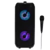 Portable speaker Adler AD 1903, 2×5 W, Bluetooth, FM radio, LED, 1500 mAh battery, AUX, USB, black