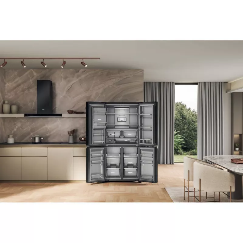 Whirlpool WQ9I FO2BX EF side-by-side refrigerator Freestanding 592 L Black